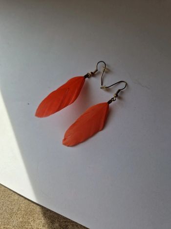 Boucle d'oreille plume