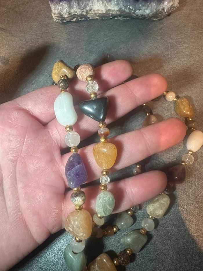 Collier mélange de pierres naturelles - photo numéro 4