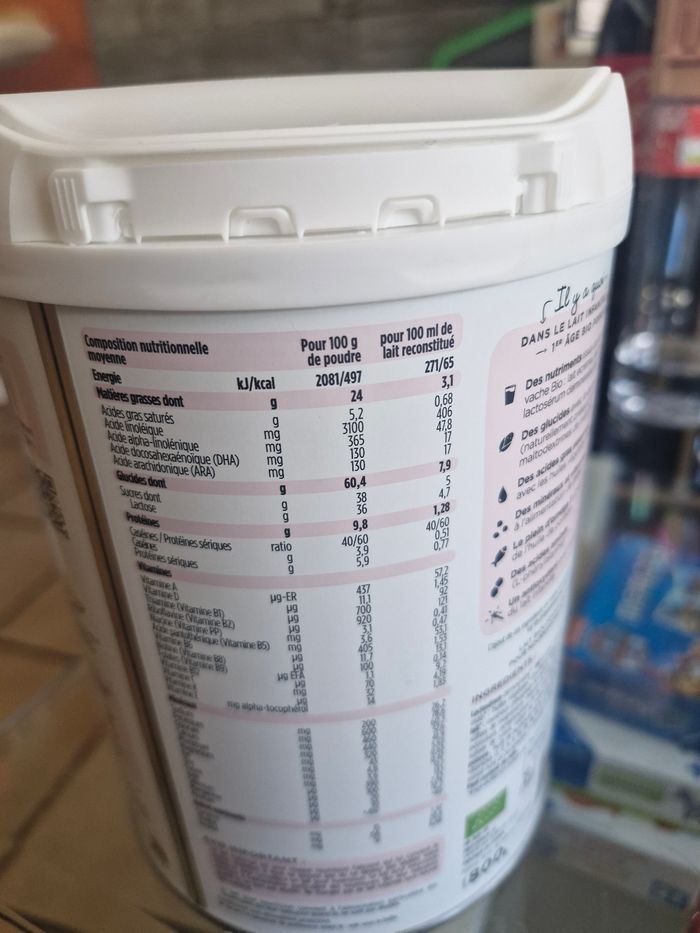 Lait popote 1er age - photo numéro 2