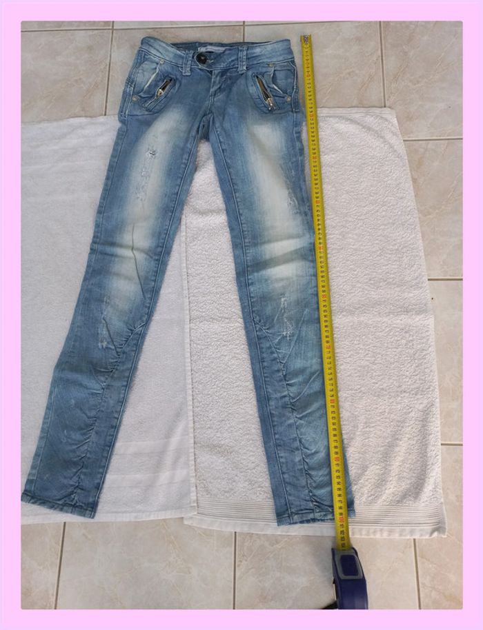 Jean taille basse S Blue Rags Denim - photo numéro 14
