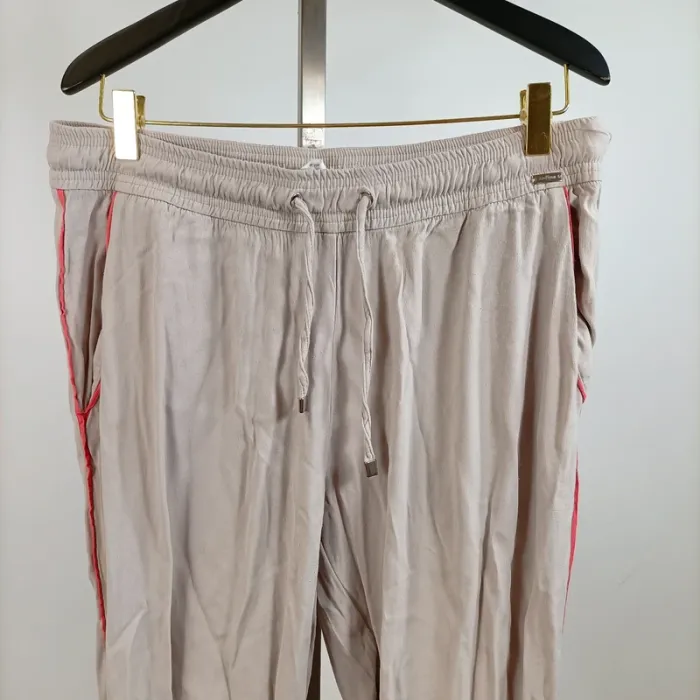 Pantalon fluide Gris clair, décontracté chic - Viscose / Coton Air Field T. 44 XXL - photo numéro 2