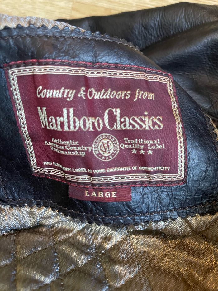 Veste en cuir vintage marque MARLBORO - photo numéro 4