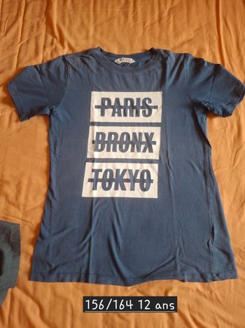 Tee shirt bleu 12 ans