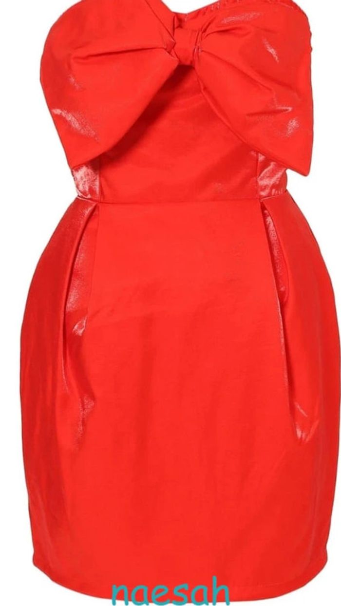 Robe Coktail Courte avec Nœud Neuve - photo numéro 6