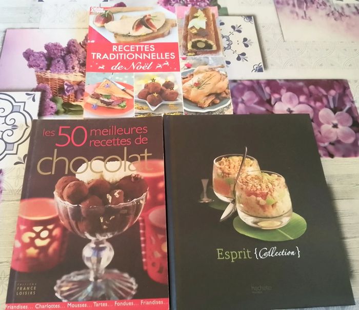 Lots de 3 livres de cuisine.