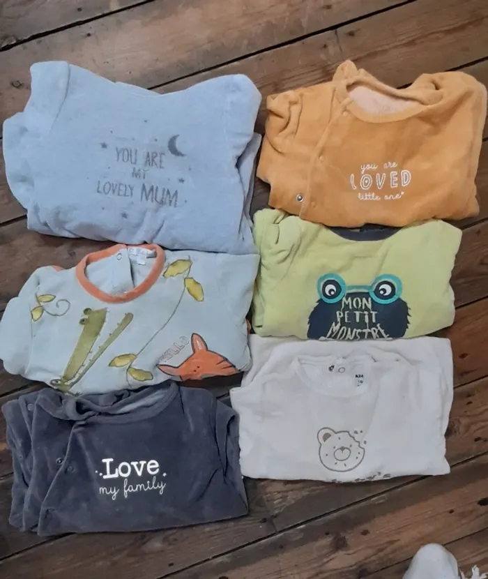6 pyjamas hiver 18 mois garcon