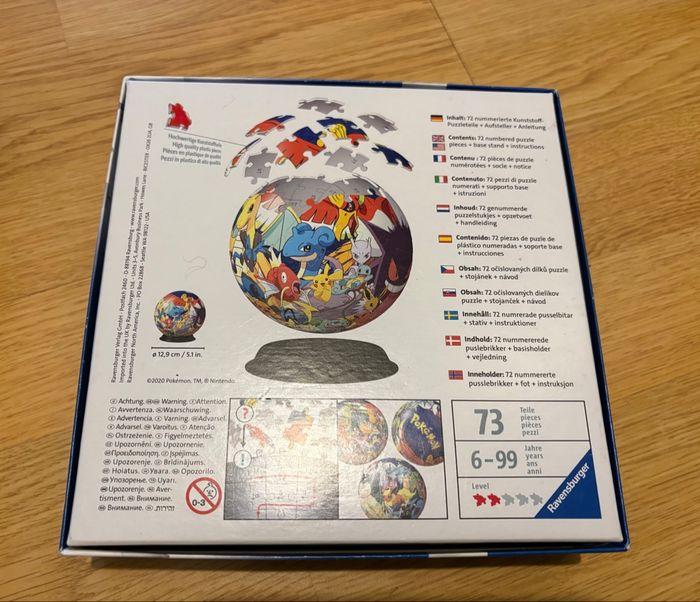 Puzzle 3D Pokémon Ravensburger 72 pièces complet 6–99 ans - photo numéro 2