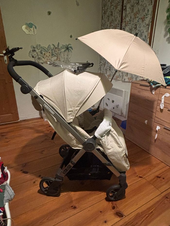 Poussette Twistshake tour beige toute option