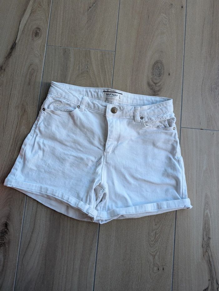 Short court nafnaf blanc taille 34