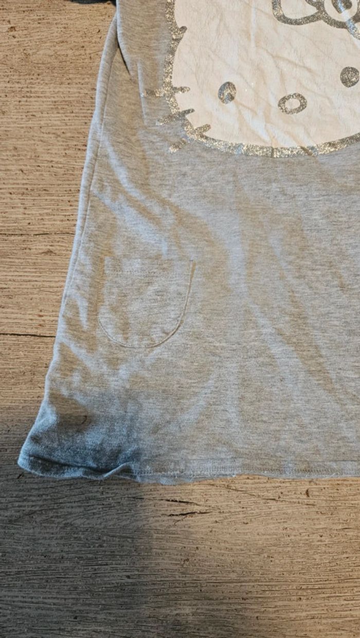 Robe d été gris clair à capuche et manches courtes, Hello Kitty, 5/6 ans - photo numéro 5