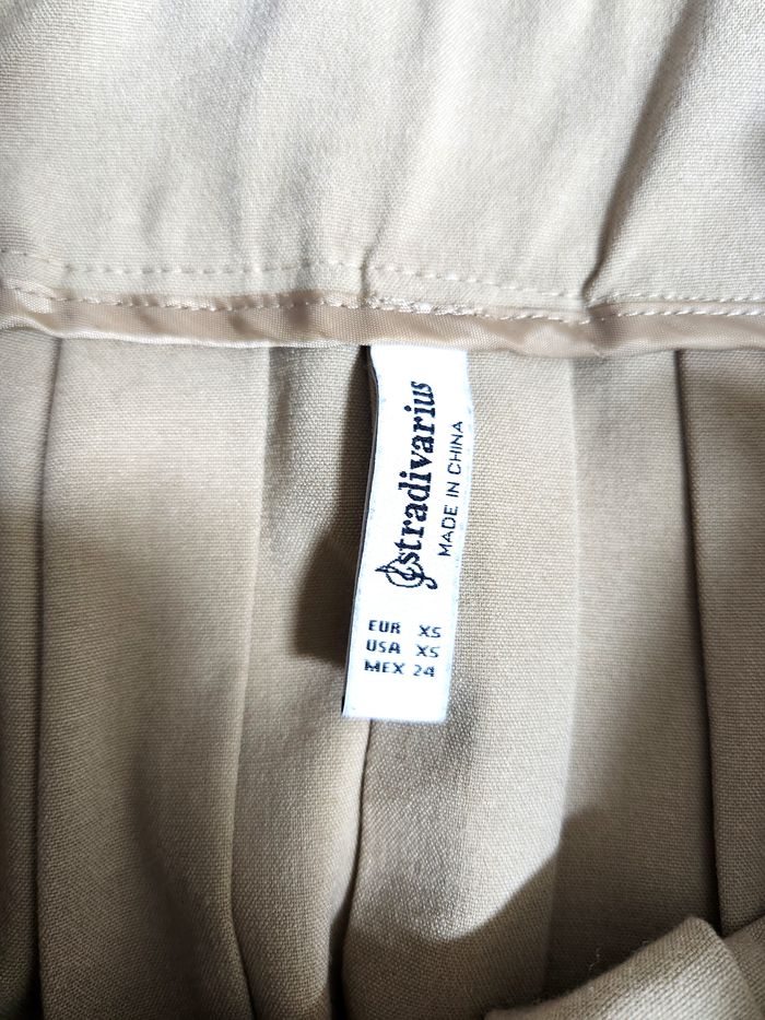 Jupe Plissée Stradivarius Beige - Taille XS - photo numéro 6