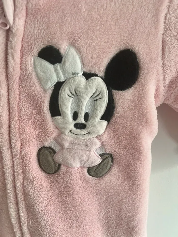 Surpyjama Disney Minnie rose et blanc 12 mois - photo numéro 2