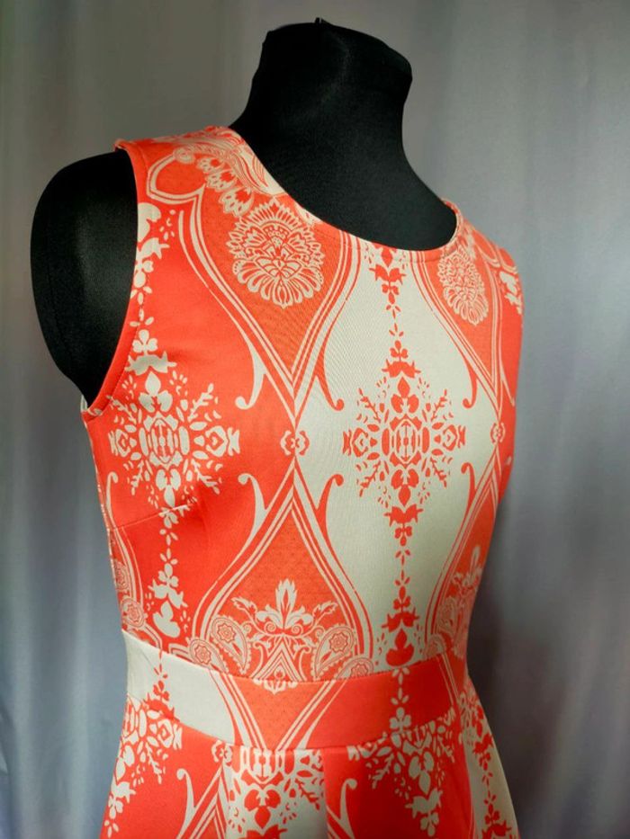 Robe orange & crème à motifs baroques – Bodyflirt Boutique – T. 36/38 (S) - photo numéro 20