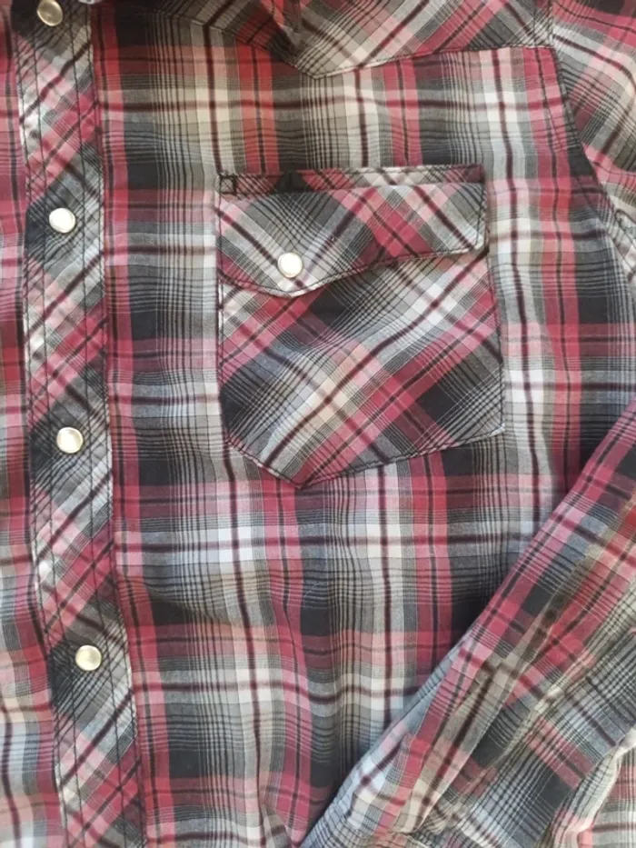 Chemise wrangler manches longues à carreaux Taille M - photo numéro 6