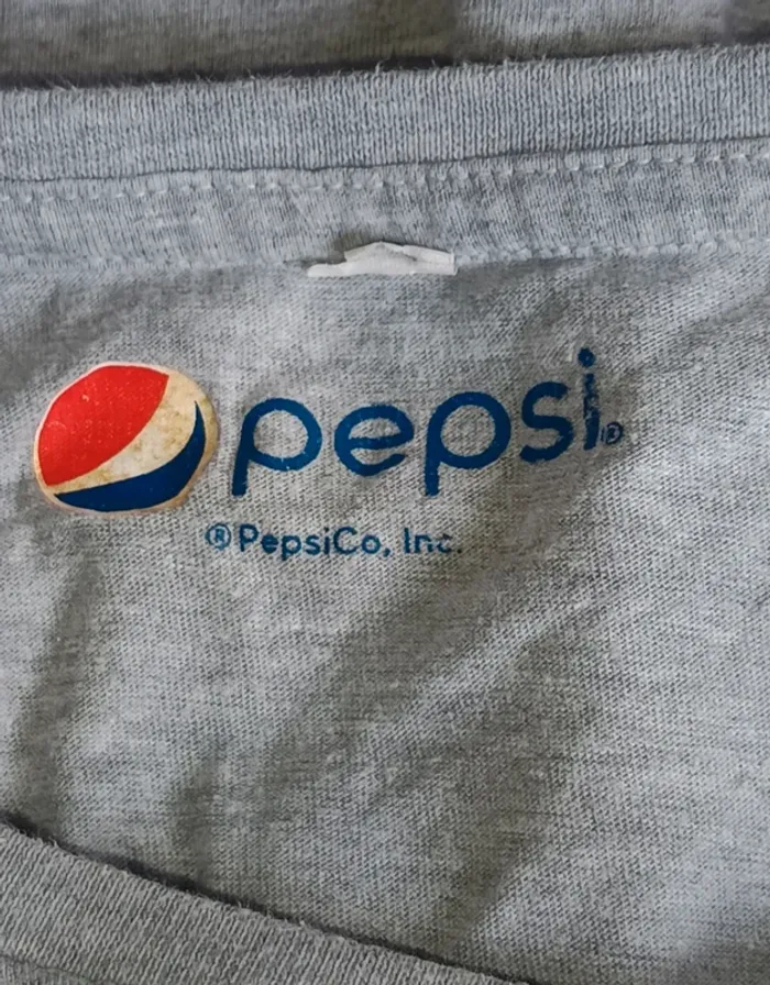 💎tee shirt PESPI pub vintage rare taille M gris homme coton - photo numéro 4