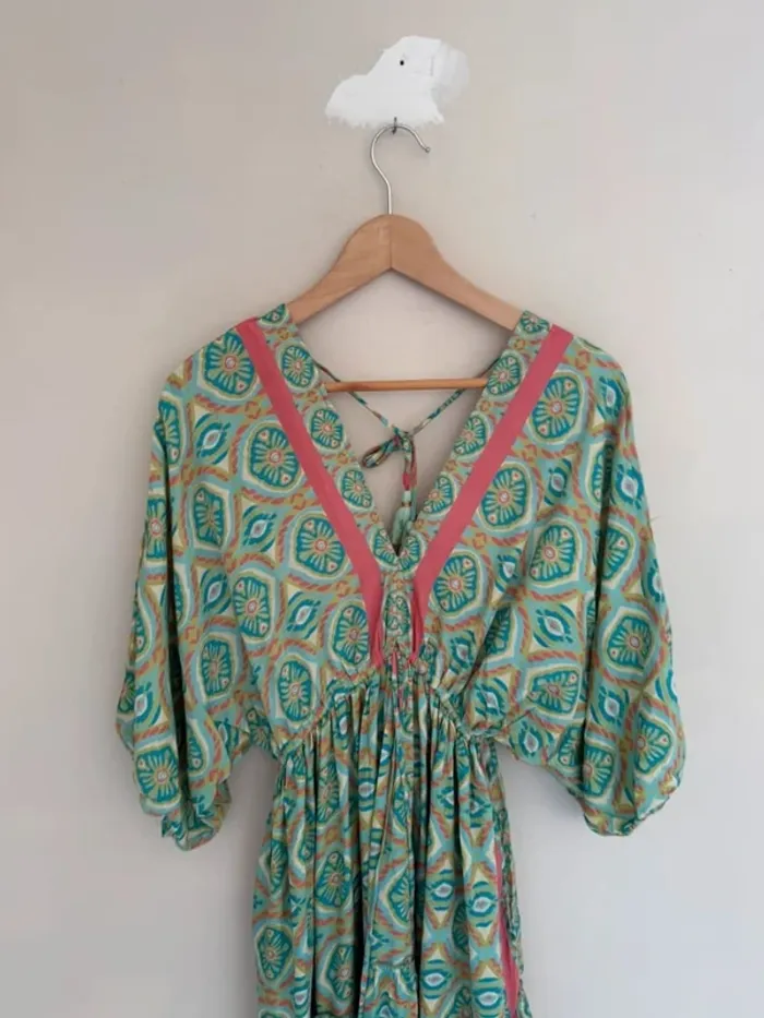 Robe longue turquoise - photo numéro 2