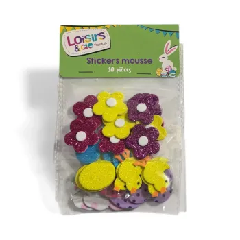 x30 stickers en mousse Pâques Loisir & Cie Roland Neuf