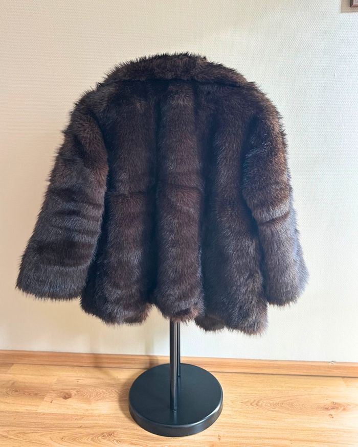 Manteau fausse fourrure Marron - NEUF avec étiquette - taille M - photo numéro 3