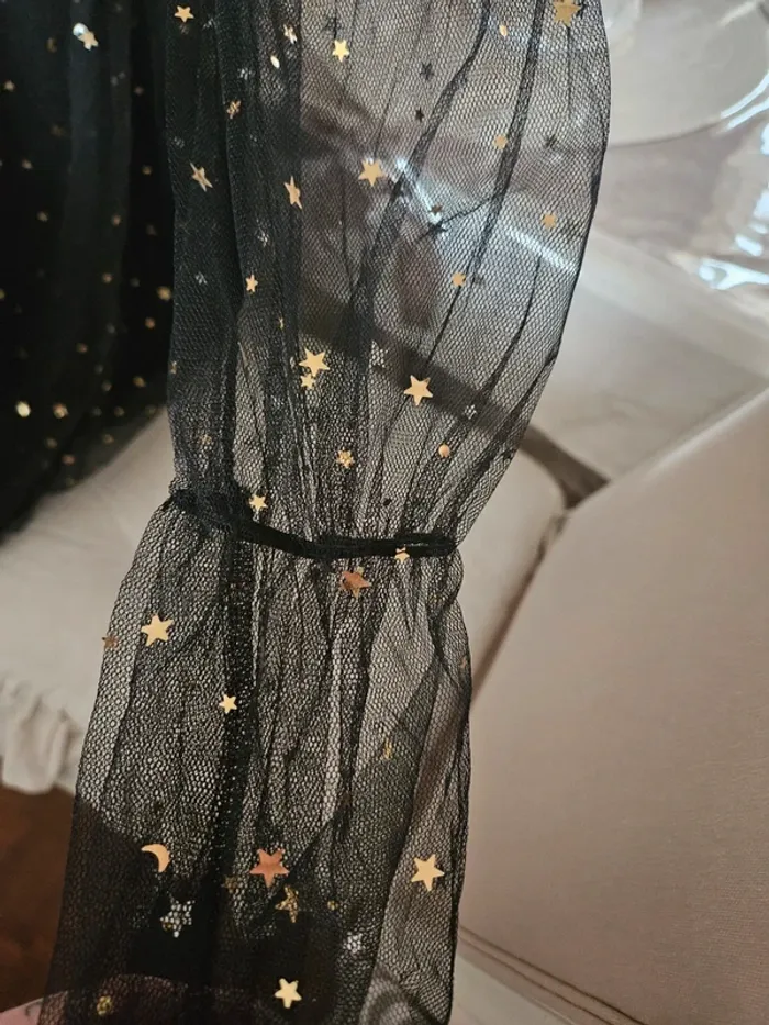 Robe noire soirée voile et etoile Taille L Neuve - photo numéro 4