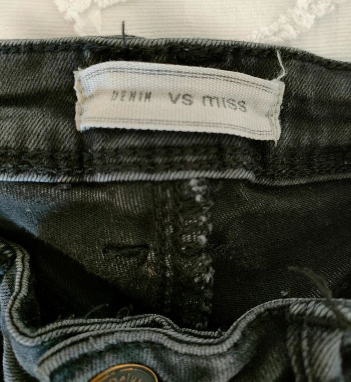 Jean noir femme élastique ajusté 38 denim vs miss - photo numéro 2
