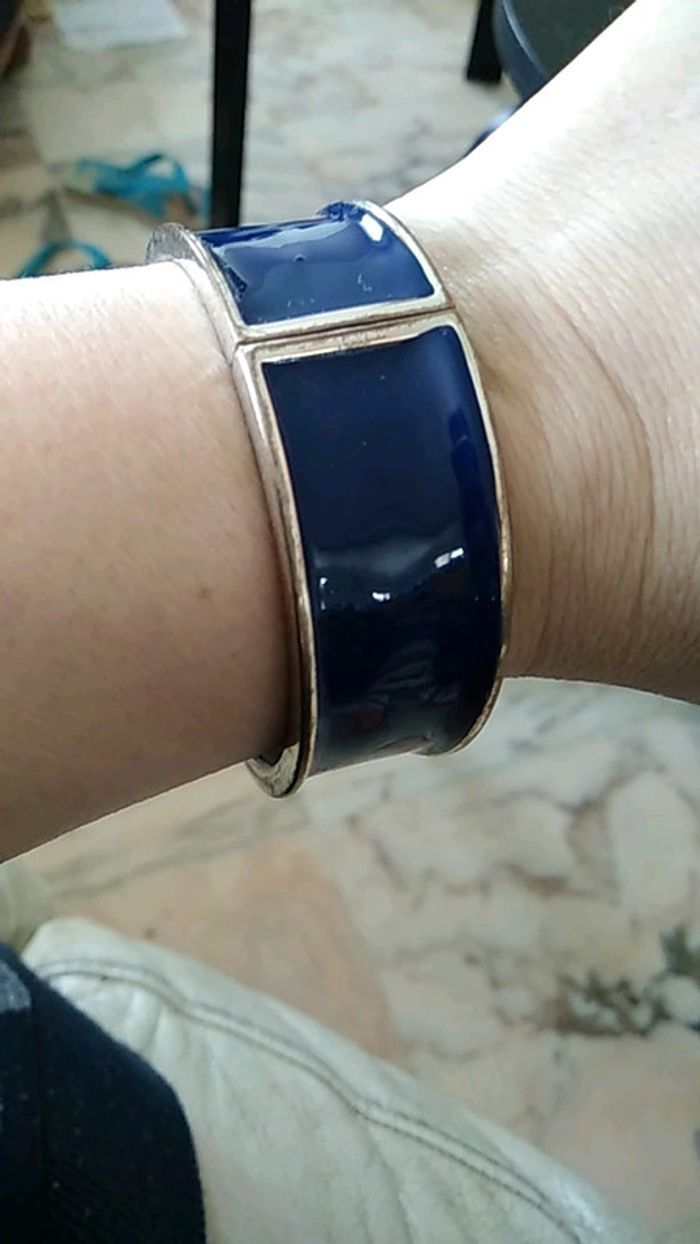 Jonc laqué bleu