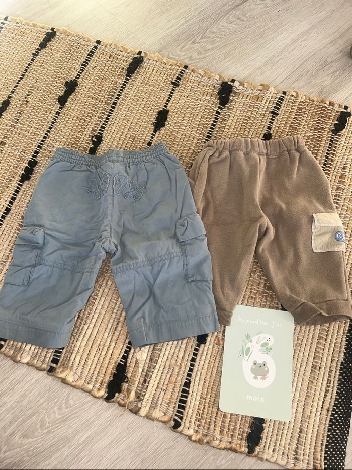 Lot pantalons bébé garçon 6 mois - photo numéro 3