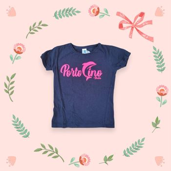 T-shirt fille marine
