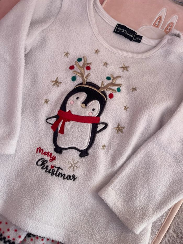 Pyjama 2 pièces avec pingouin Inextenso 18 mois - photo numéro 3