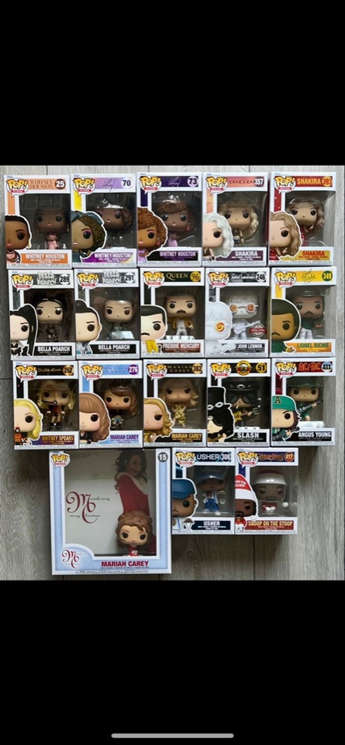 Lot de 18 figurines Funko Pop Chanteurs