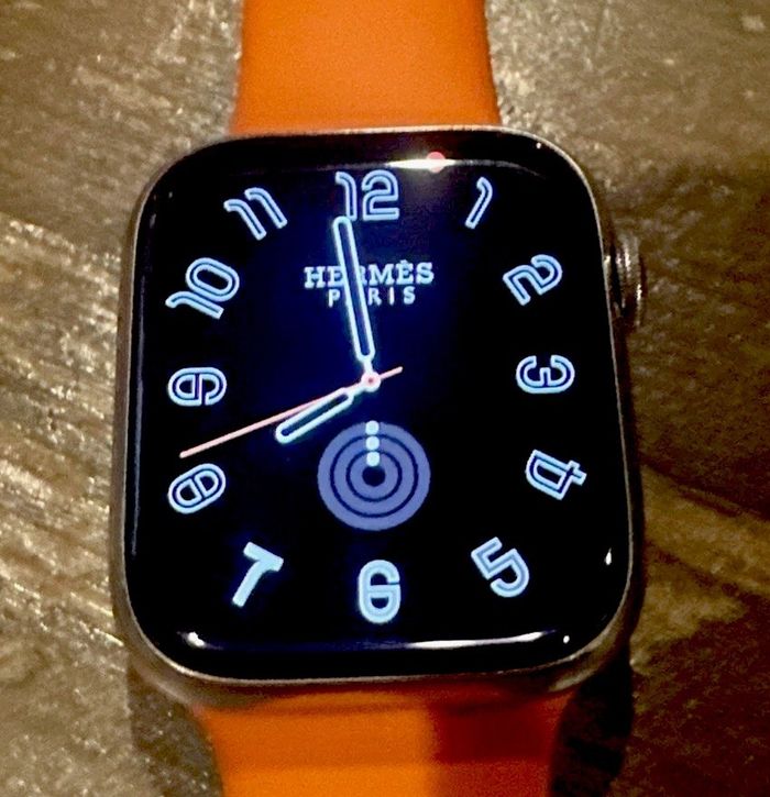 Apple Watch Hermes Series 9 45 mm Kilim + Bracelet Sport Argent SS - photo numéro 5