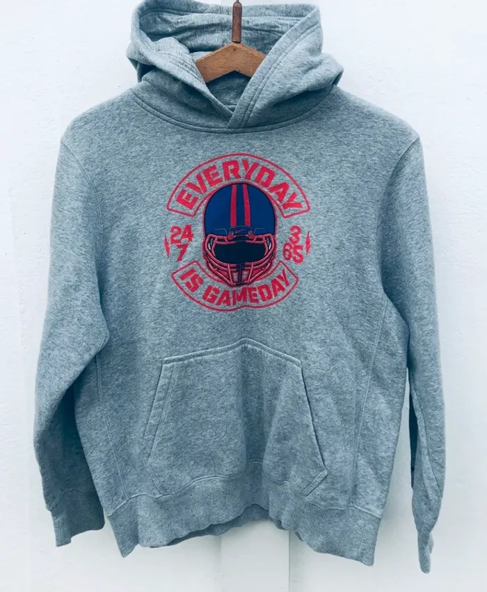 Nike Hoodie sweater grey American Football "Everyday is gameday" NFL Boy Large / Mens XS