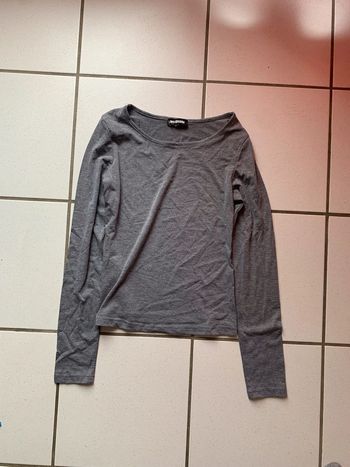 tee shirt manche longue gris 36