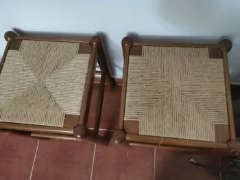 2 taburetes madera