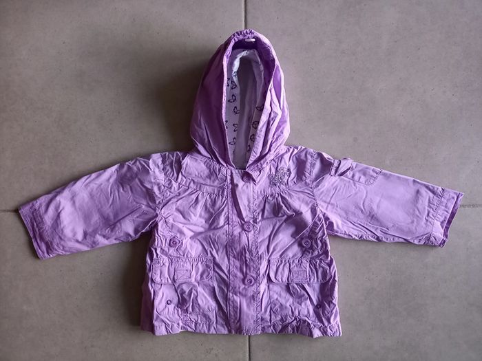 Veste 2 en 1 parme fille 12 mois