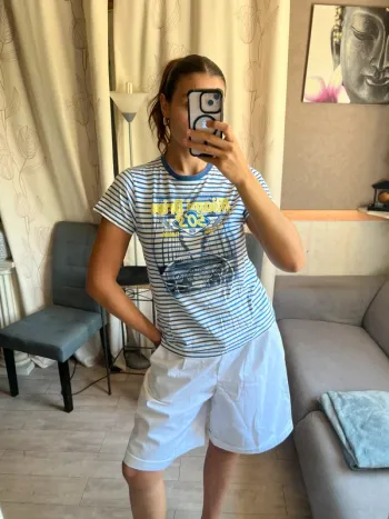 Top coquette marinière Lolita grunge bohème champêtre western