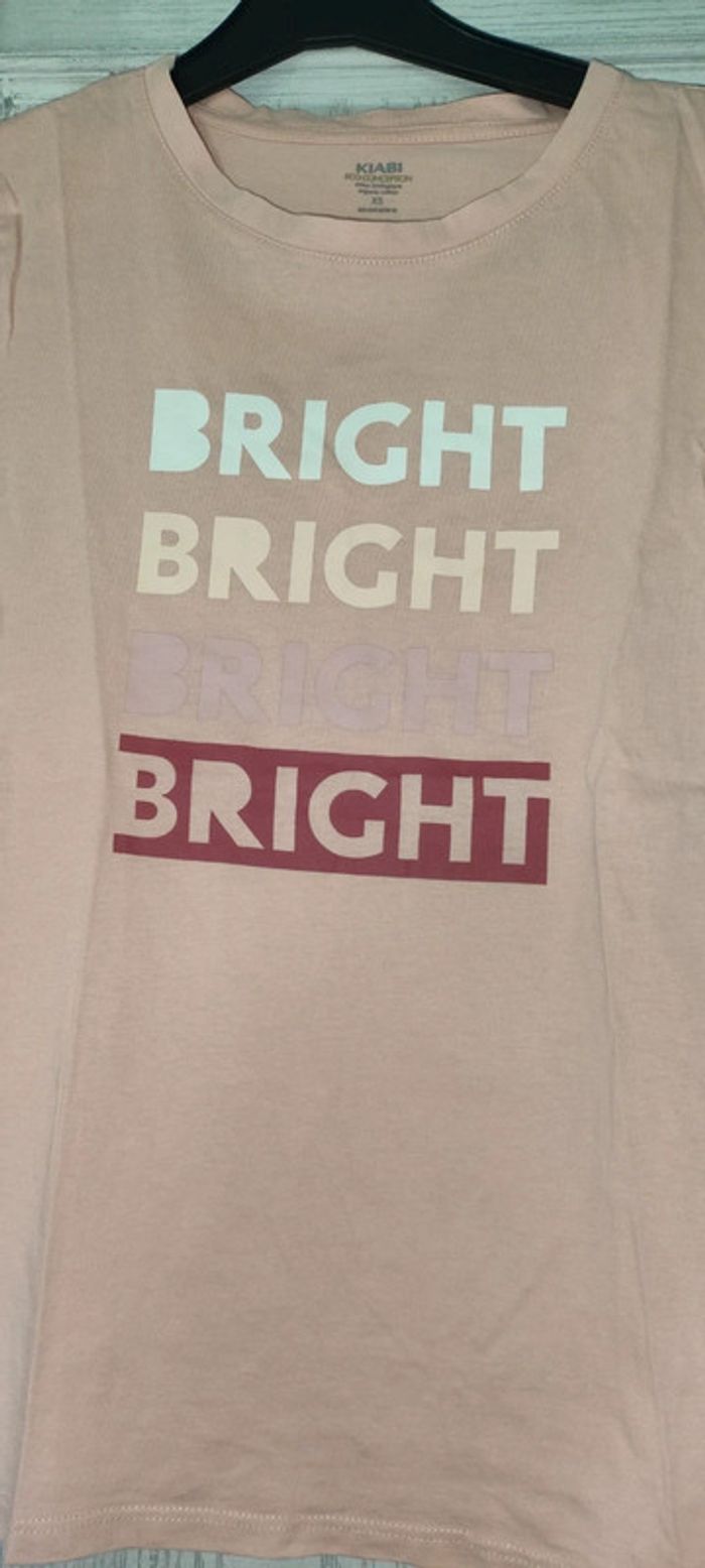 t-shirt rose bright Kiabi - photo numéro 2