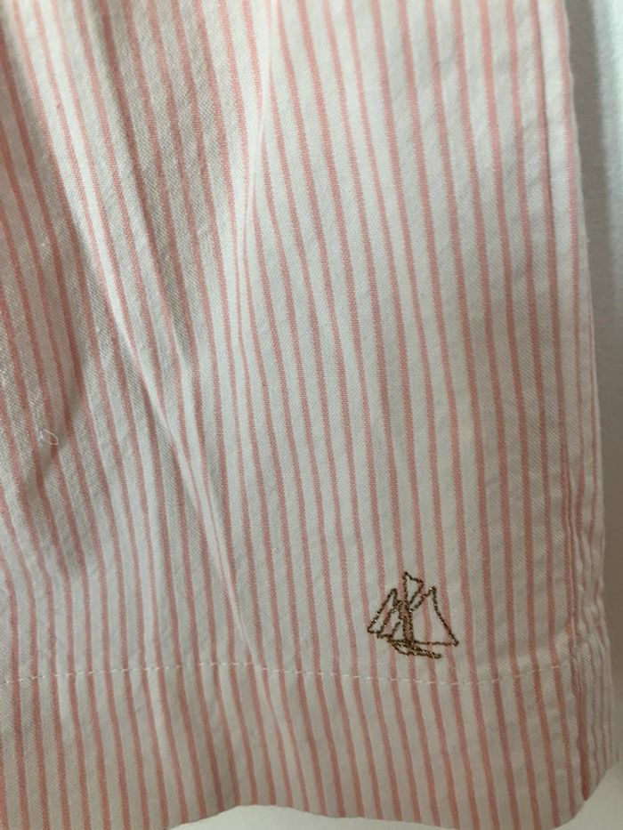 Jolie robe rayée rose/blanc sans manches été 6 mois Petit bateau - photo numéro 7