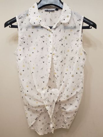 Blouse sans manches à nouer