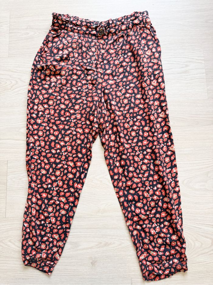 Pantalon à motifs corail noir pimkie taille 36 S - photo numéro 2