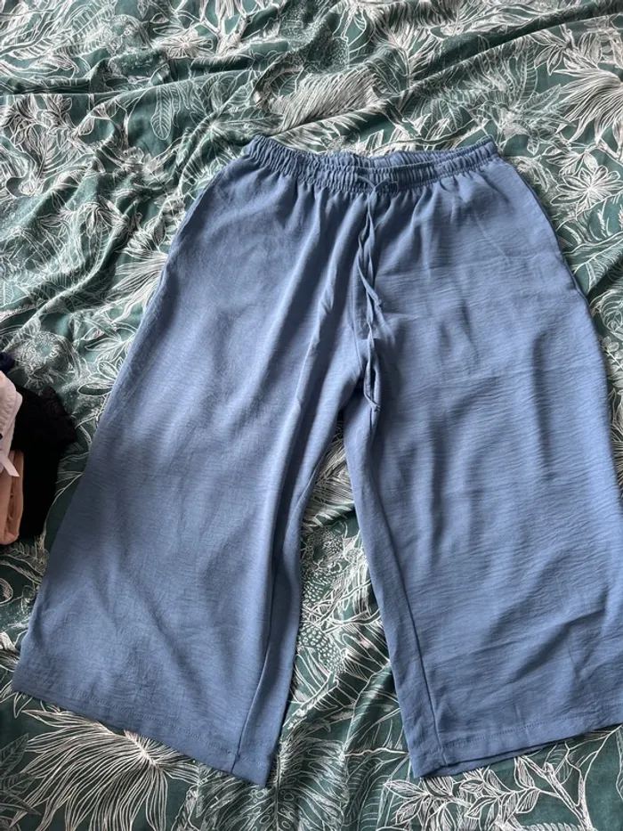 Pantalon en toile bleue