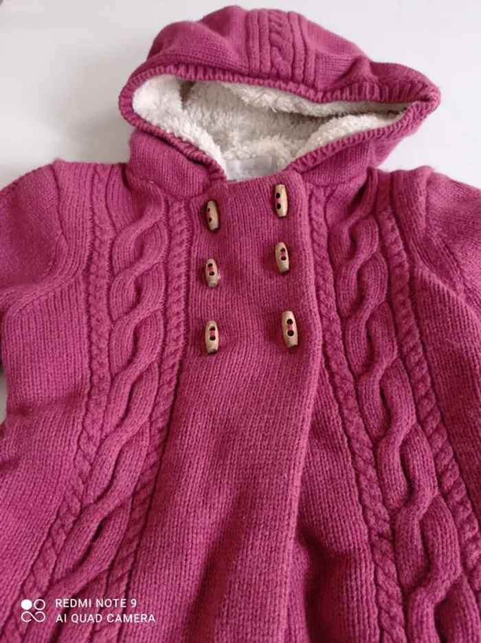 Veste chaude fushia Cadet Rousselle 18 mois - photo numéro 2