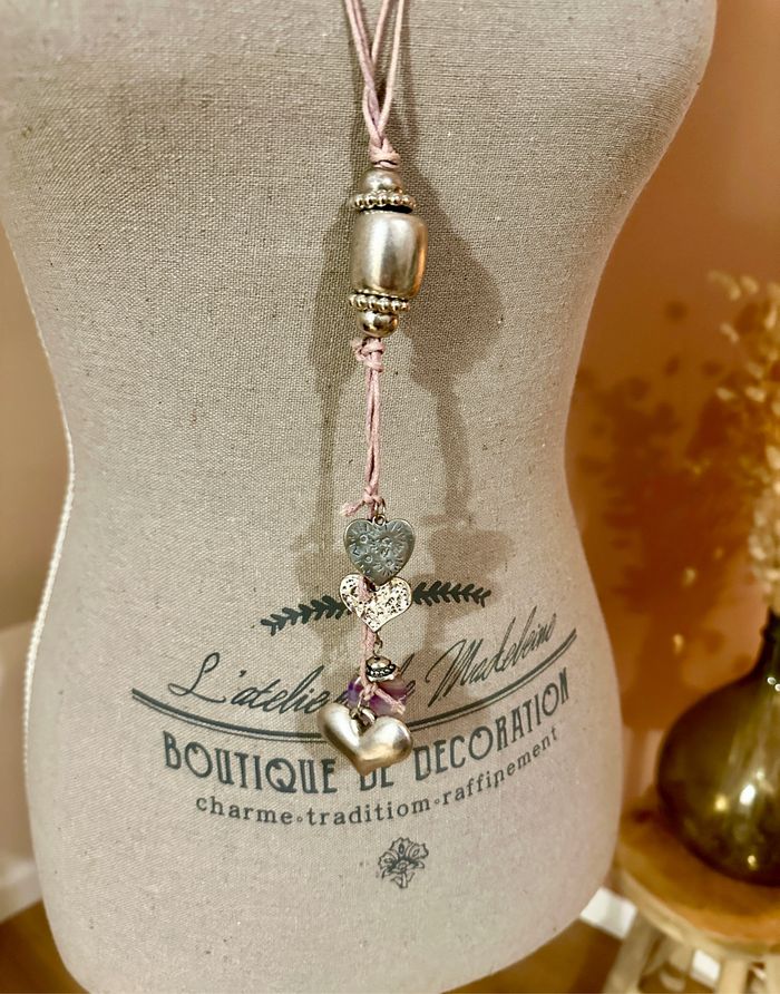 🤍 Pendentif violet et argent fait main 🤍 - photo numéro 2