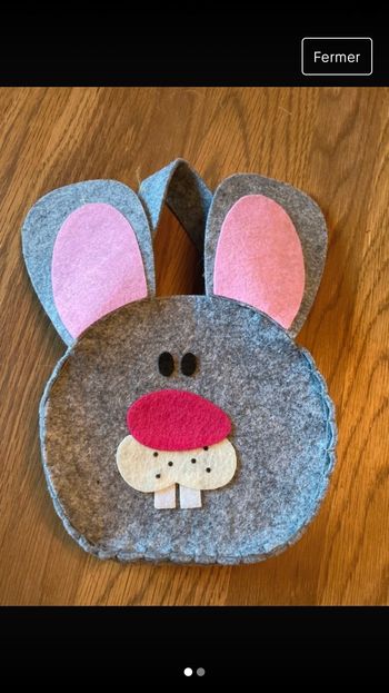 Sac lapin idéal œufs de Pâques