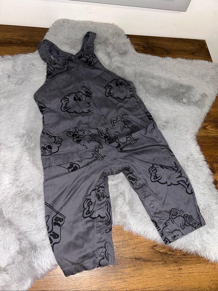 Salopette grise petits monstres - 12/18 mois - Primark