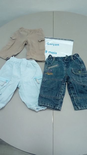 Lot 3 pantalons 9 mois