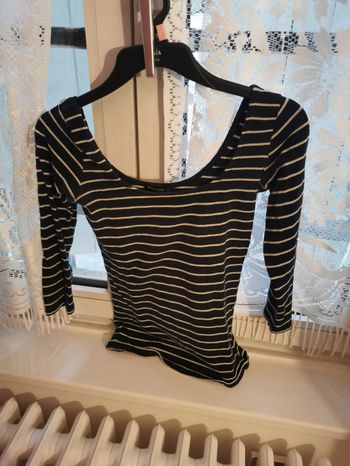 Ha ut manches 3/4 bonobo XS rayures marine