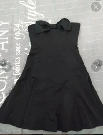 Robe cocktail bustier ou bretelles noires rétro noire t 40