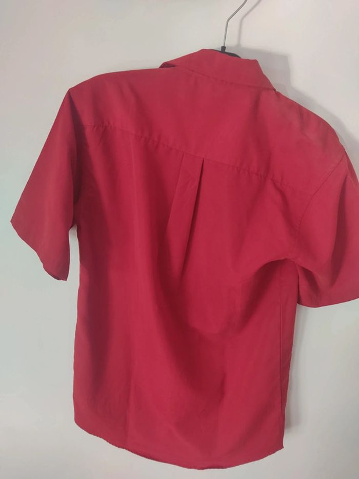 Chemise rouge manches courtes - photo numéro 2
