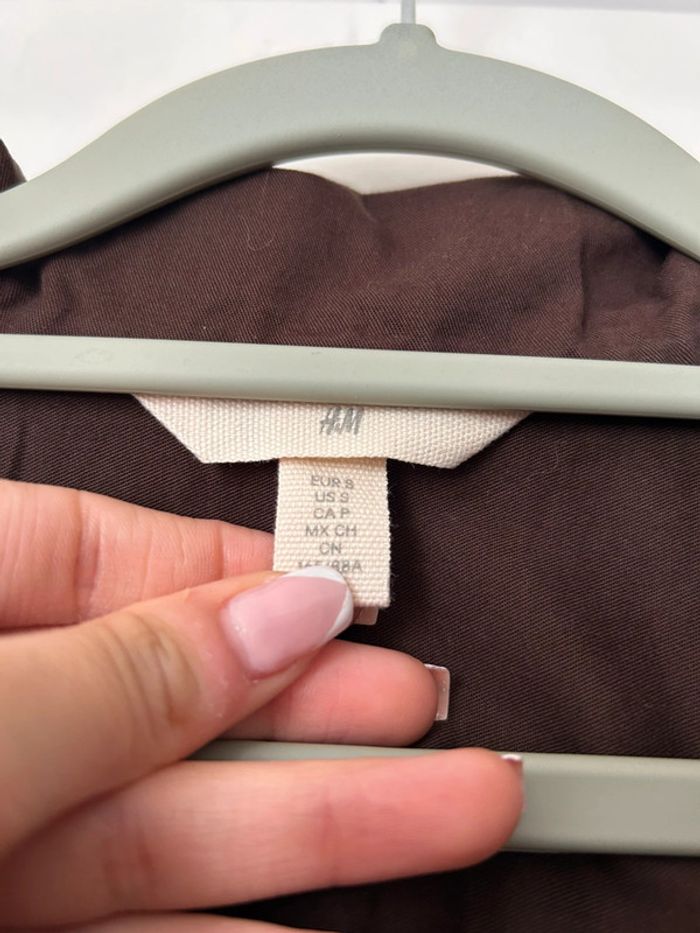 Tunique robe marron col V h&m S neuf - photo numéro 6