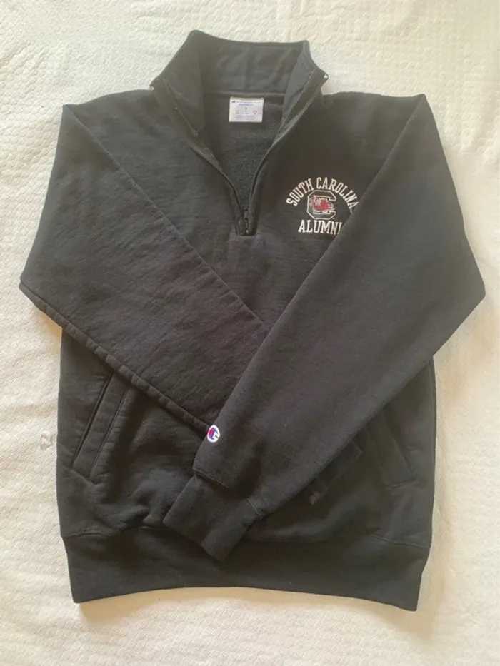 Sweat shirt Noir Champion avec demi zip « South Carolina Alumni Esprit Universitaire - photo numéro 6